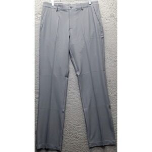 Dunning Golf Chino Pants Men 34/32 Gray Performance Stretch Quick Dry Flat Front